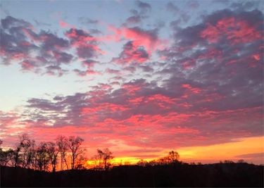 Clouds at dawn in Virginia, USA