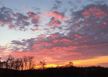 Clouds at dawn in Virginia, USA